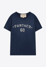 Valentino Chez Logo Vintage-Effect T-shirt Blue 7V3MG17EAYD/R_VALE-AEW