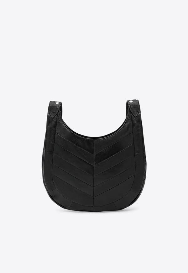 Valentino Small Hoboho Chevron-Pattern Shoulder Bag Black 7W0B0S63GHA/R_VALE-0NO