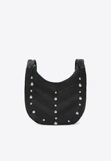 Valentino Small Hoboho Chevron-Pattern Studded Shoulder Bag Black 7W0B0S63PXJ/R_VALE-0NO