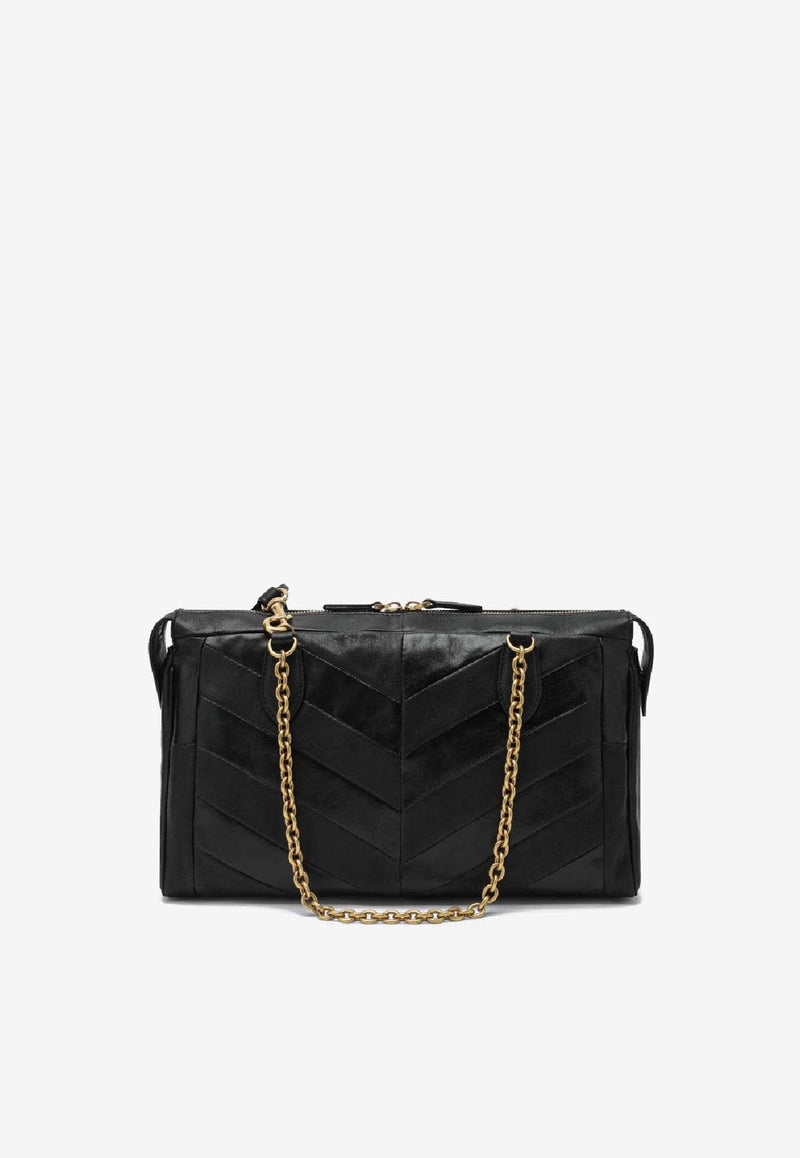 Valentino Panthea Nappa Leather Shoulder Bag  Black 7W0B0S70UYF/R_VALE-0NO