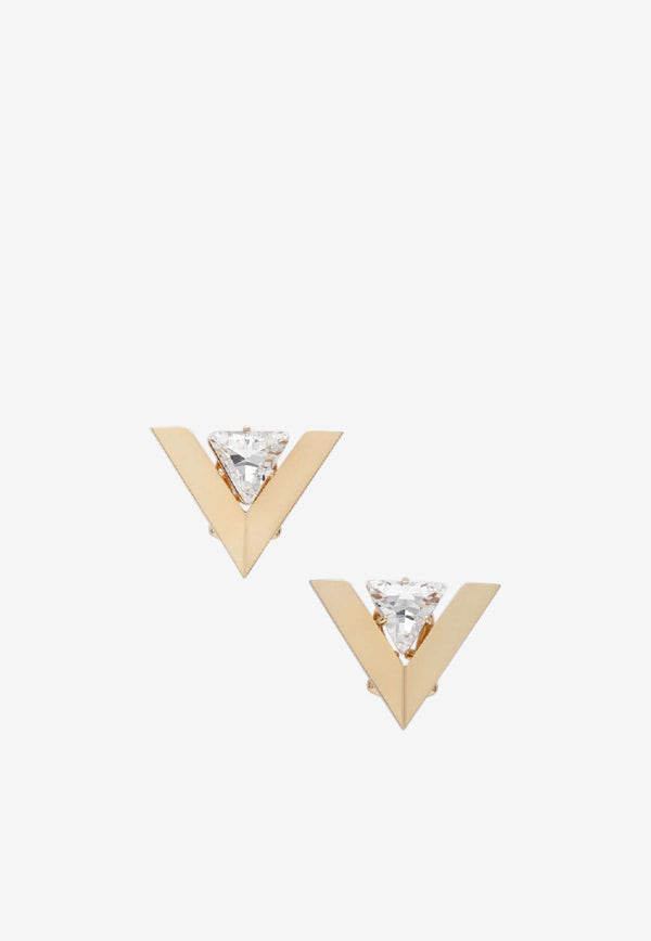 Valentino Je Les V Crystal Metal Earrings Gold 7W0J0AX6YCW/R_VALE-9MN