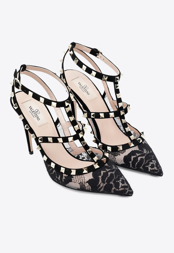 Valentino Rockstud 100 Laced Pumps Black 7W0S0393KKN/R_VALE-0NO