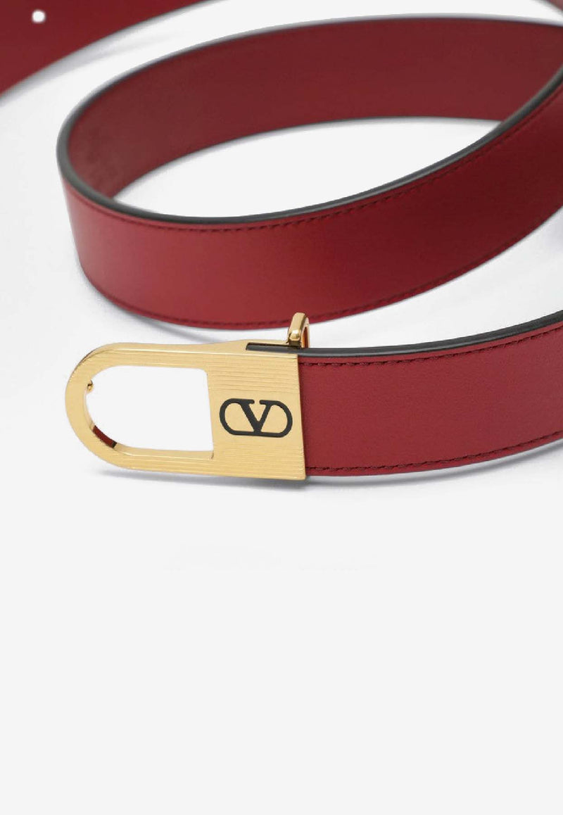 Valentino VLogo Signature Belt Red 7W0T0ST8JAQ/R_VALE-R50