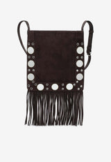 Valentino Nellcôte Suede Fringed Shoulder Bag Brown 7W2B0R33KJK/R_VALE-RCB