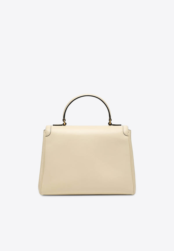 Valentino  Large 9TO5 Calf Leather Shoulder Bag Cream 7W2B0R87SRS/R_VALE-REN