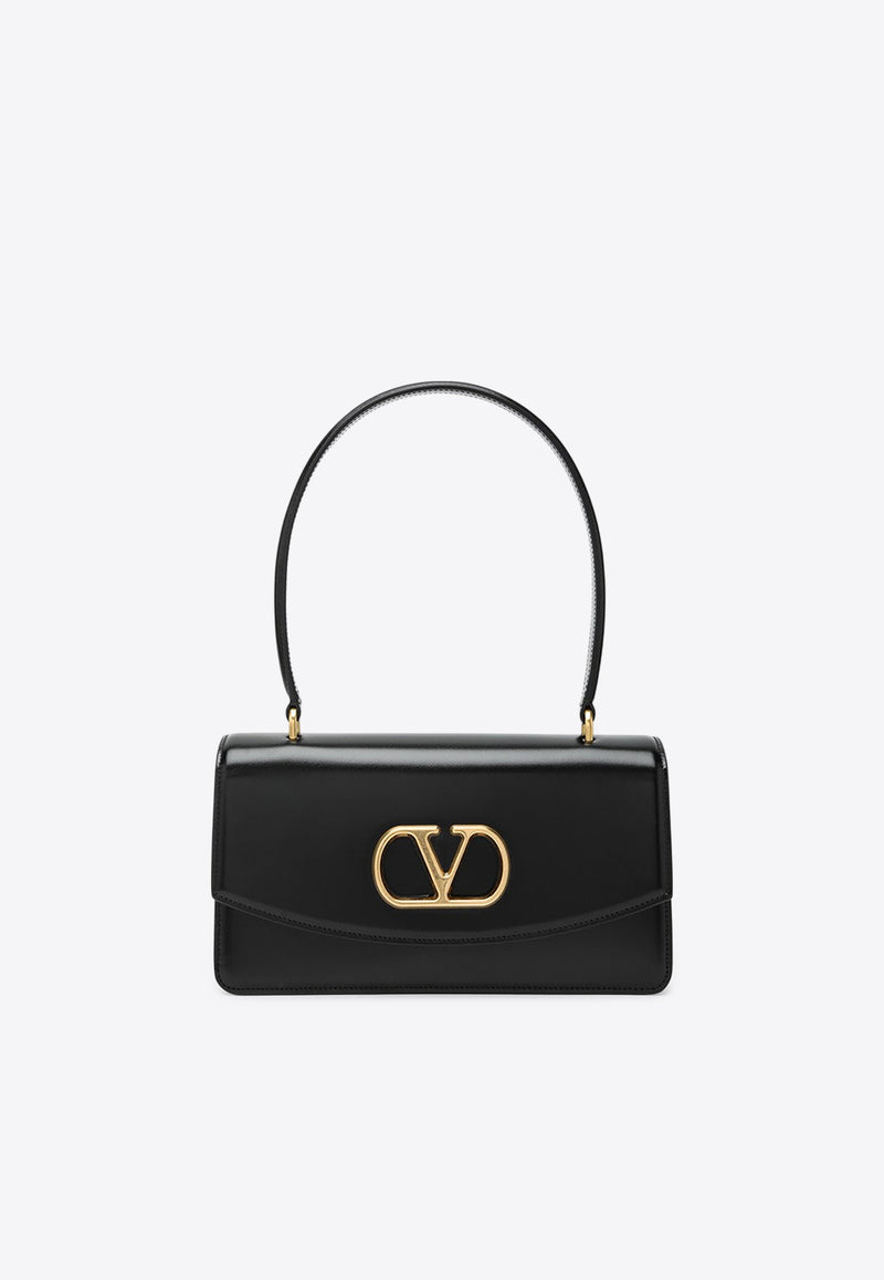 Valentino Vain Shoulder Bag in Glossy Calfskin Black 7W2B0R93GCB/R_VALE-0NO