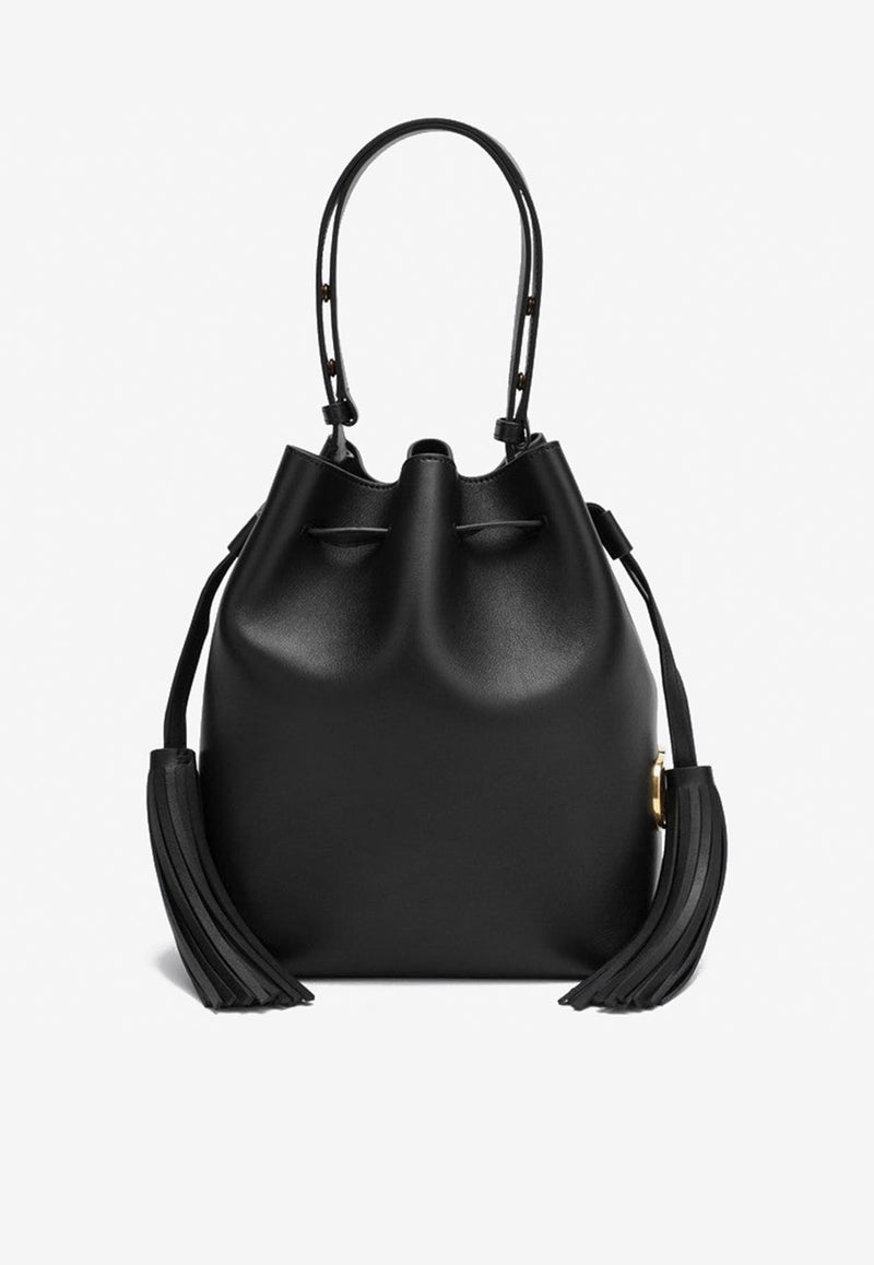 Valentino So Seau Calf Leather Bucket Bag Black 7W2B0R99HHL/R_VALE-0NO