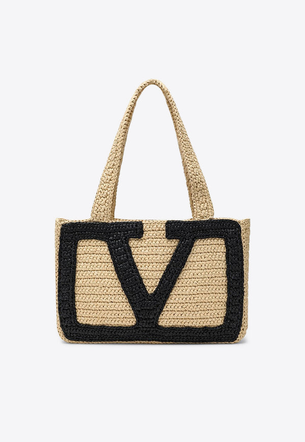 Valentino Medium Viva Superstar Crochet Knit Tote Bag Beige 7W2B0S11QET/R_VALE-EX9