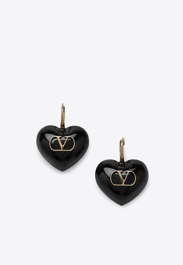 Valentino VLogo Coeur Royal Earrings Black 7W2J0AE4MJP/R_VALE-0RN