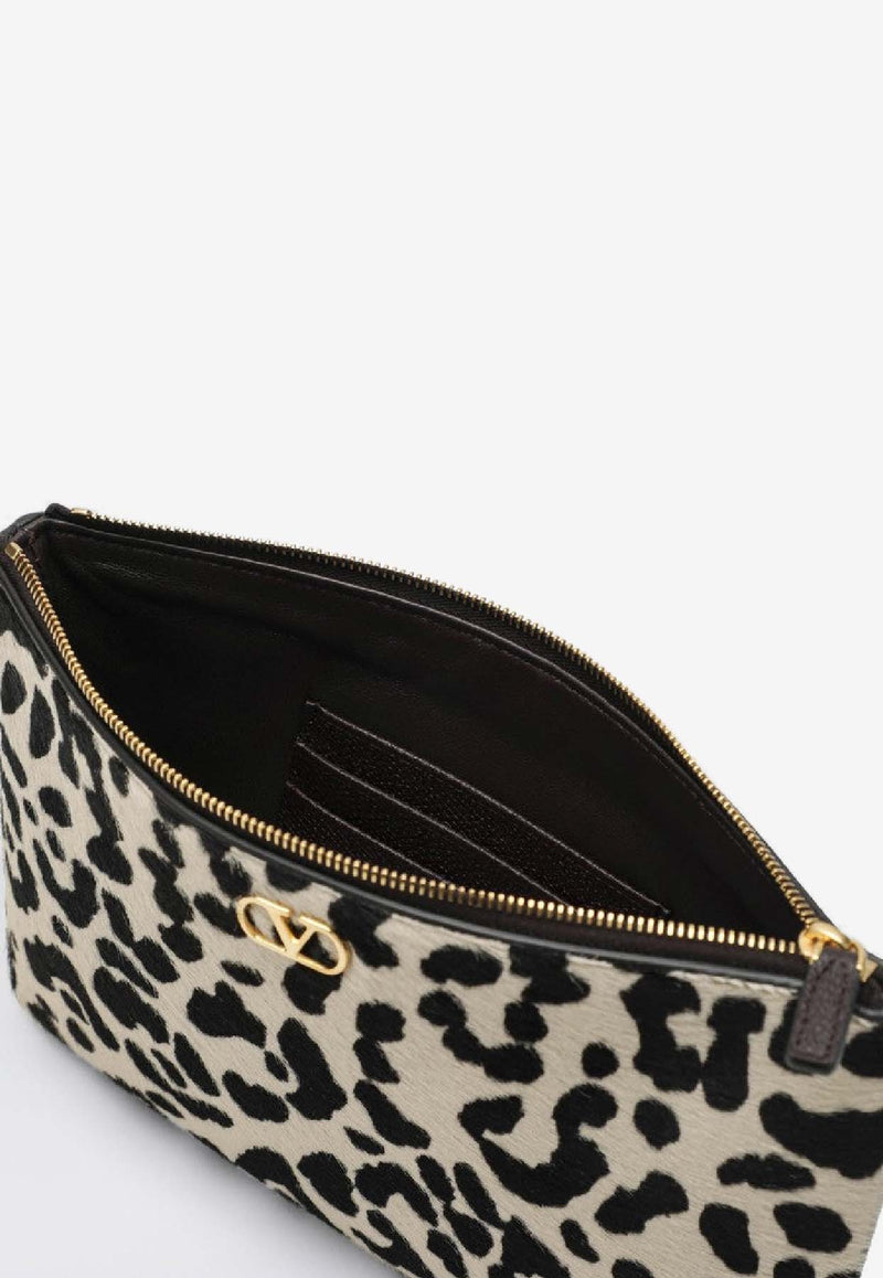 Valentino Animal Print VLogo Pouch Bag Monochrome 7W2P0AK4WIE/R_VALE-BRC