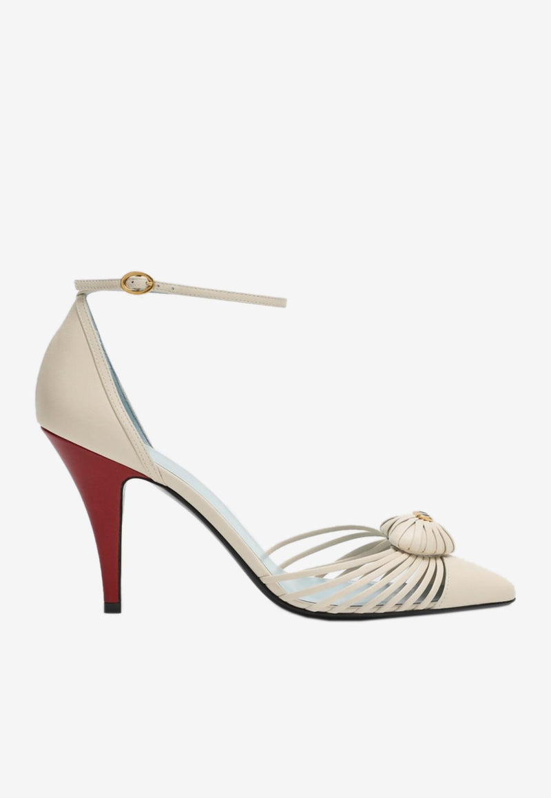 Valentino  Royal 85 Leather Pumps Ivory 7W2S0LU7DMD/R_VALE-AGJ