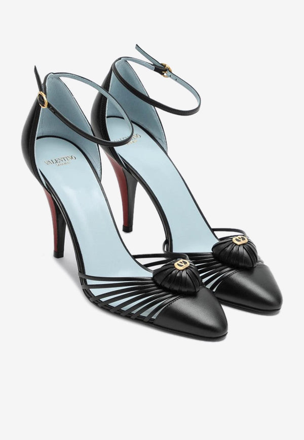 Valentino  Royal 85 Leather Pumps Black 7W2S0LU7DMD/R_VALE-43K