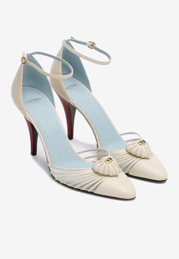 Valentino  Royal 85 Leather Pumps Ivory 7W2S0LU7DMD/R_VALE-AGJ