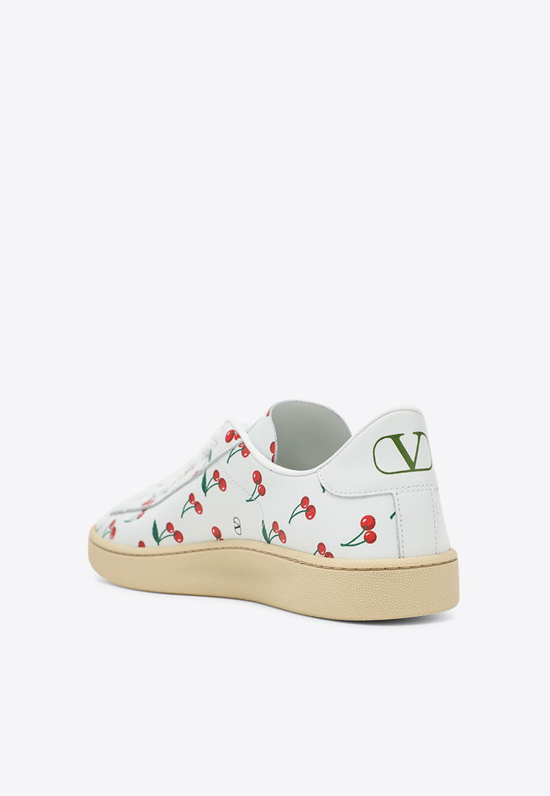 Valentino Royco Cherryfic Lace-Up Sneakers White 7W2S0LX9DRJ/R_VALE-CSV