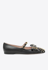 Valentino Bowow Studded Mary-Jane Ballet Flats Black 7W2S0MX7ETL/R_VALE-0NO