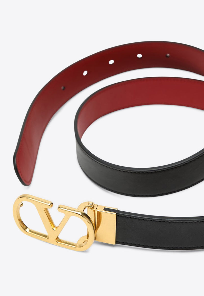 Valentino Reversible VLogo Signature Belt Black 7W2T0SQ3IYR/R_VALE-43K