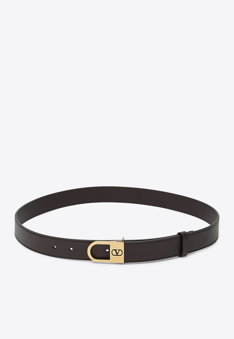 Valentino VLogo Leather Belt Brown 7Y0T0ST8JAQ/R_VALE-CKD