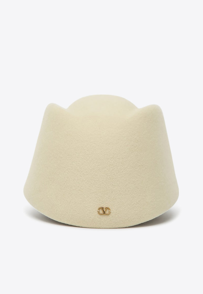 Valentino VLogo Signature Cowboy-Effect Hat Beige 7Y2HQA04WEJ/R_VALE-DHB