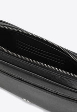 Valentino VLogo Signature Leather Pouch Bag Black 7Y2P0AN8UAG/R_VALE-0NO