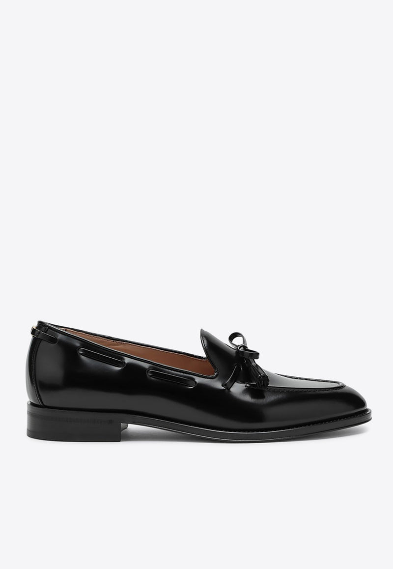 Valentino Bowshire Leather Loafers Black 7Y2S0L07CEE/R_VALE-0NO