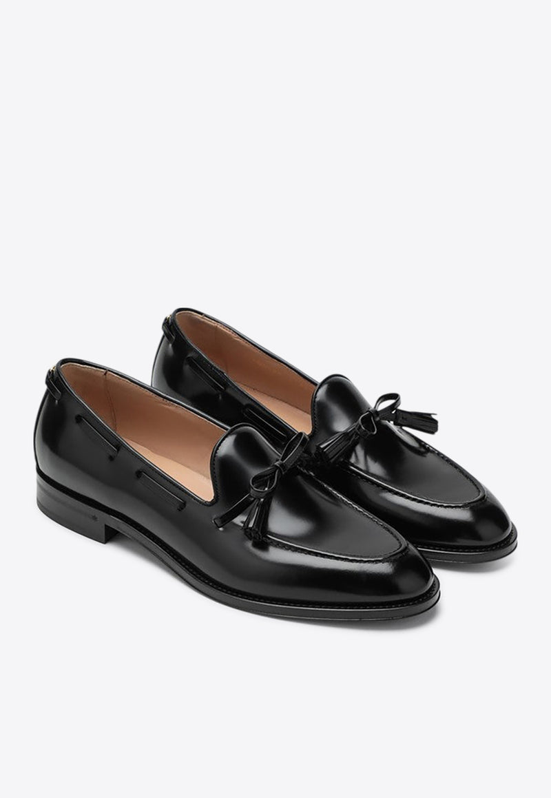 Valentino Bowshire Leather Loafers Black 7Y2S0L07CEE/R_VALE-0NO