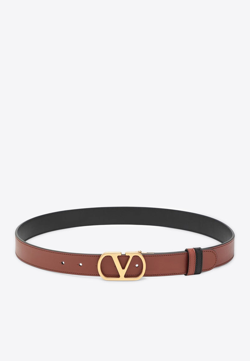 Valentino Reversible VLogo Signature Belt Brown 7Y2T0SQ3IYR/R_VALE-DRN