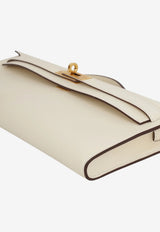 Kelly Cut Clutch Pochette in Nata Swift with Gold Hardware