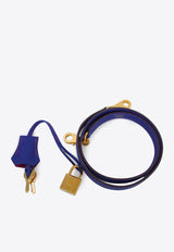 Kelly 25 Sellier in Rose Purple and Bleu Encre Epsom Horseshoe with Brushed Gold Hardware