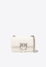 PINKO Mini Love One Chevron Shoulder Bag White 100074A0GK_Z14O