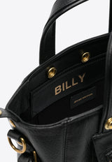 Jérôme Dreyfuss Mini Billy Grained Leather Tote Bag Black 44BINANOBU_Noir Brass