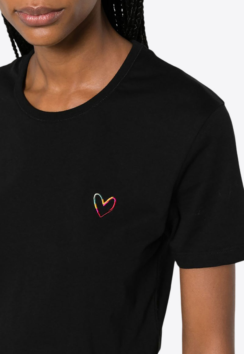 Paul Smith Swirl Heart Embroidered T-shirt Black W1A102JAU926_79