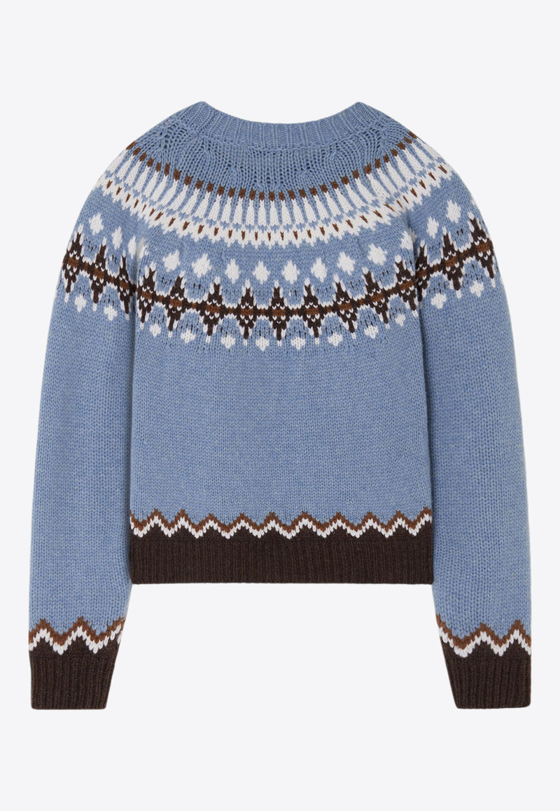 Alanui Sweet Winter Virgin-Wool Sweater Blue LWHE061E24KNI001_4284