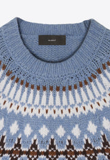 Alanui Sweet Winter Virgin-Wool Sweater Blue LWHE061E24KNI001_4284