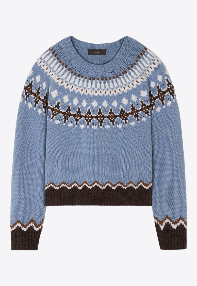 Alanui Sweet Winter Virgin-Wool Sweater Blue LWHE061E24KNI001_4284