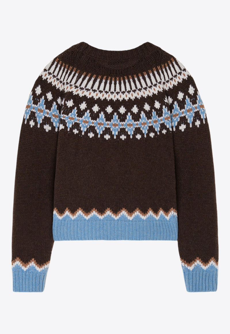 Alanui Sweet Winter Virgin-Wool Sweater Brown LWHE061E24KNI001_6E84