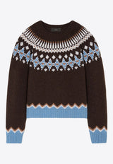 Alanui Sweet Winter Virgin-Wool Sweater Brown LWHE061E24KNI001_6E84