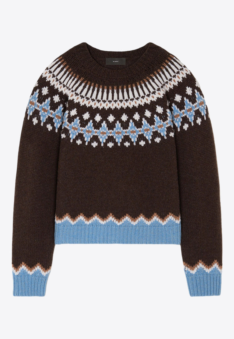 Alanui Sweet Winter Virgin-Wool Sweater Brown LWHE061E24KNI001_6E84