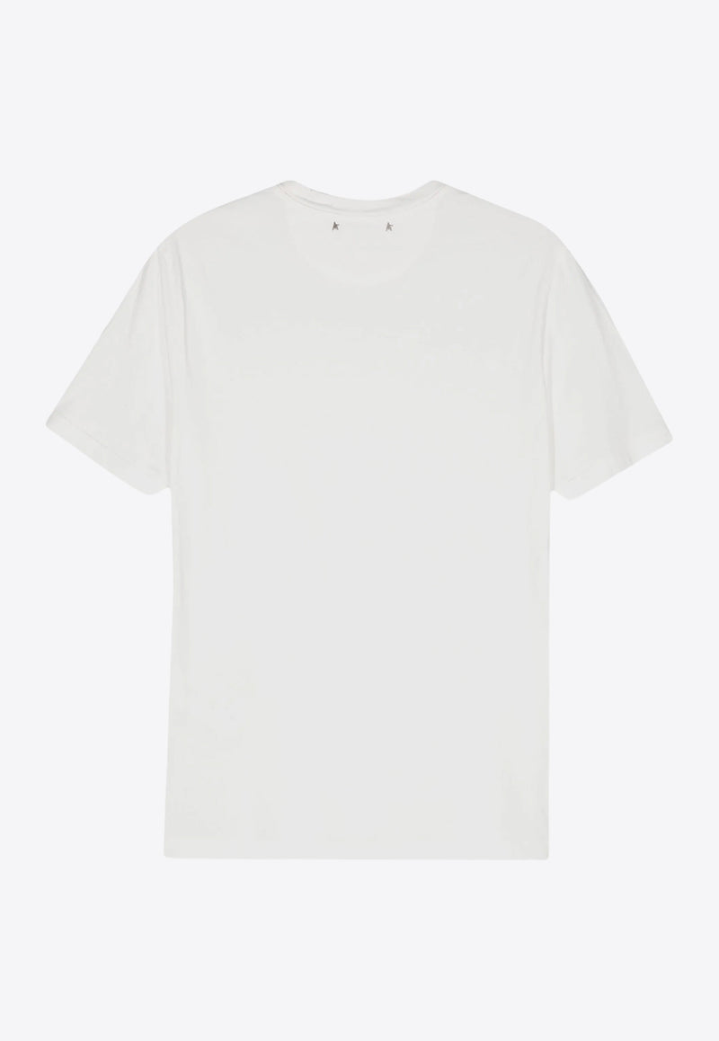 Golden Goose DB Distressed Basic T-shirt White GMP01220P000638_10363