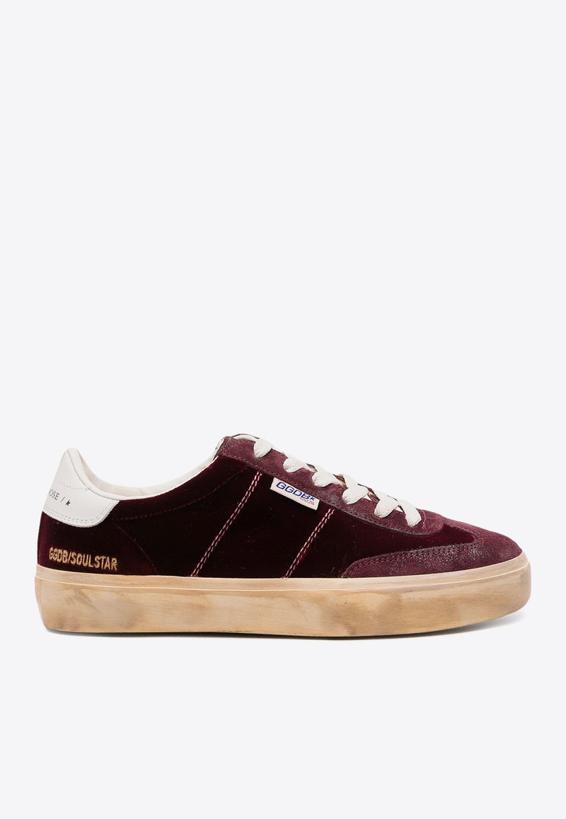 Golden Goose DB Soul-Star Low-Top Velvet Sneakers Bordeaux GWF00464F005055_40471