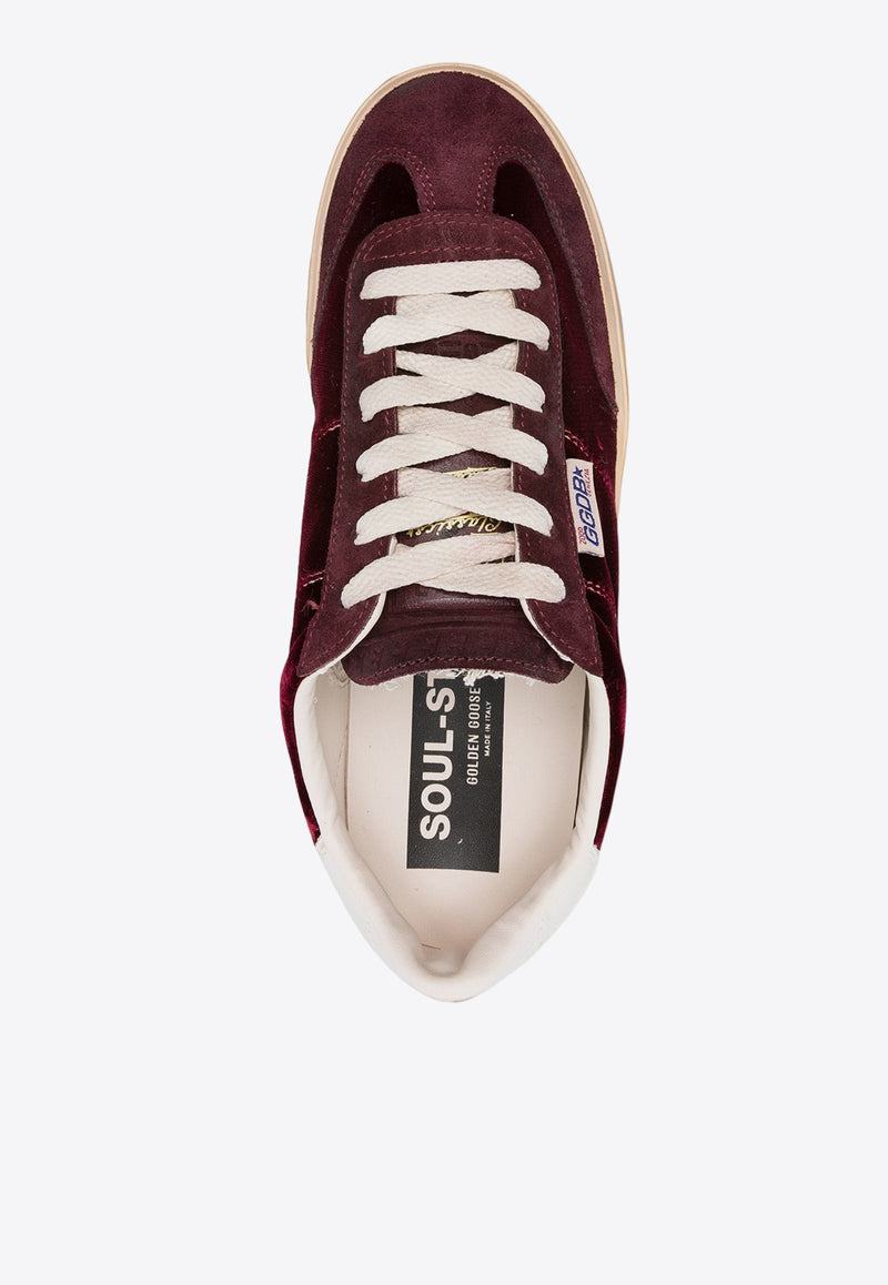 Golden Goose DB Soul-Star Low-Top Velvet Sneakers Bordeaux GWF00464F005055_40471