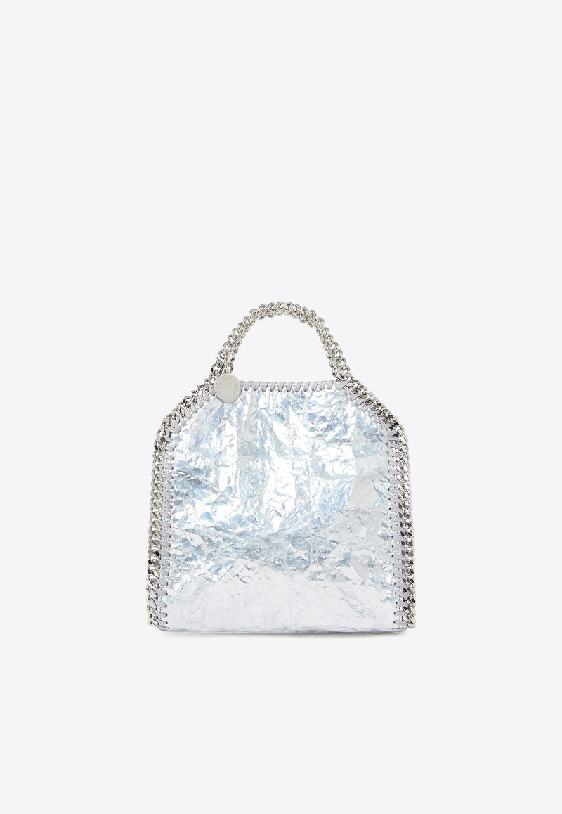 Stella McCartney Tiny Falabella Logo-Charm Tote Bag Silver 391698WP0453_8101