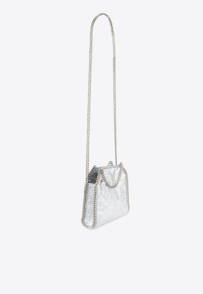 Stella McCartney Tiny Falabella Logo-Charm Tote Bag Silver 391698WP0453_8101