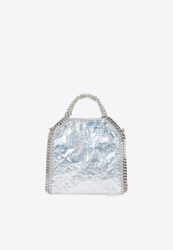 Stella McCartney Tiny Falabella Logo-Charm Tote Bag Silver 391698WP0453_8101