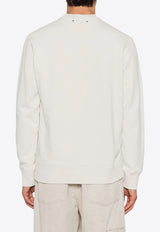 Golden Goose DB Archibald  Embroidered Sweatshirt White GMP01223P001634_11948