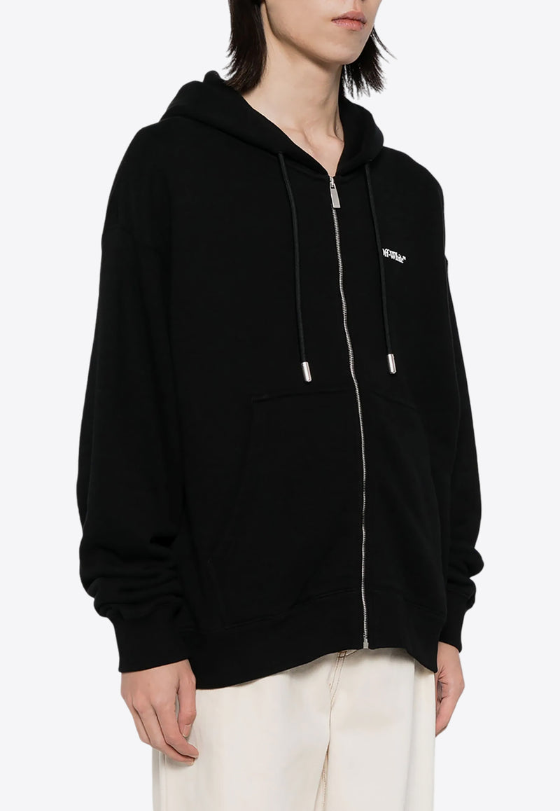 Off-White Windy Arrow Zip-Up Hooded Sweatshirt Black OMBE015F24FLE001_1001