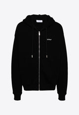 Off-White Windy Arrow Zip-Up Hooded Sweatshirt Black OMBE015F24FLE001_1001