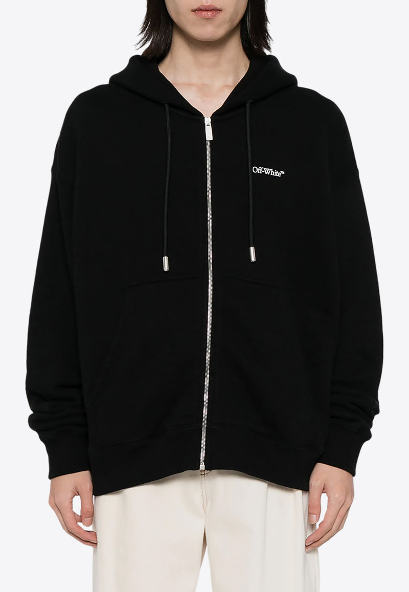 Off-White Windy Arrow Zip-Up Hooded Sweatshirt Black OMBE015F24FLE001_1001