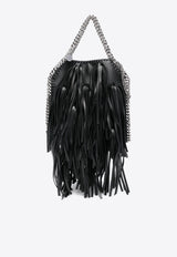 Stella McCartney Mini Falabella Fringed Tote Bag in Faux Leather Black 371223WP0448_1000