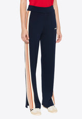 Autry Logo-Patch Striped Track Pants  Blue PAPW23_KB