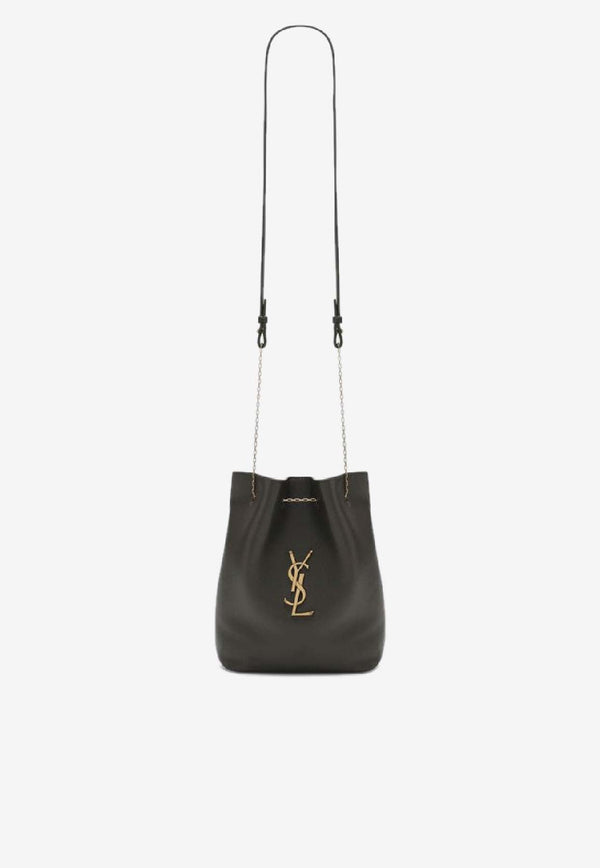 Saint Laurent Cassandre Leather Bucket Bag Moss 8010701EL0W/R_YSL-3212
